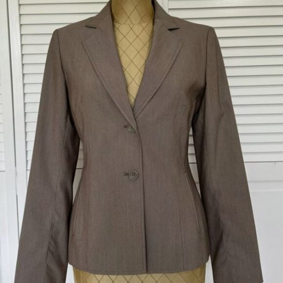 Express Design Studio Tailored Blazer in Taupe - Picture 1 of 9